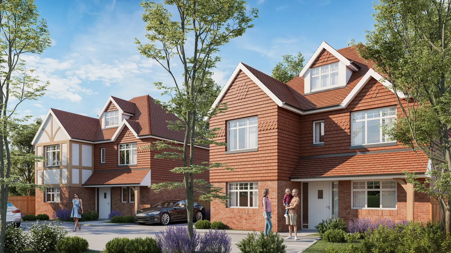 Computer generated image of a property development